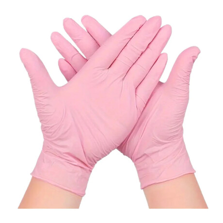 Guante de Nitrilo Rosa S