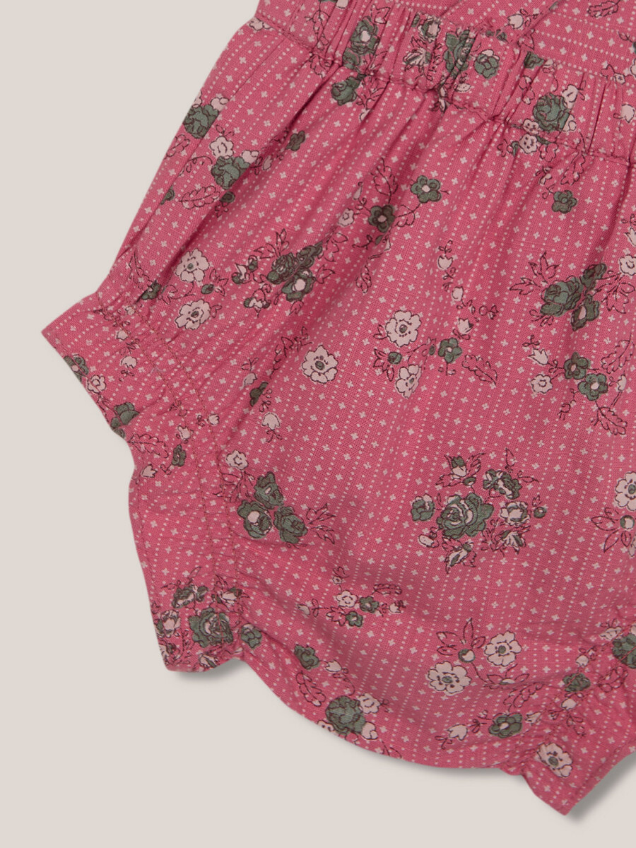 Rana Estampada Con Volantes Rosa