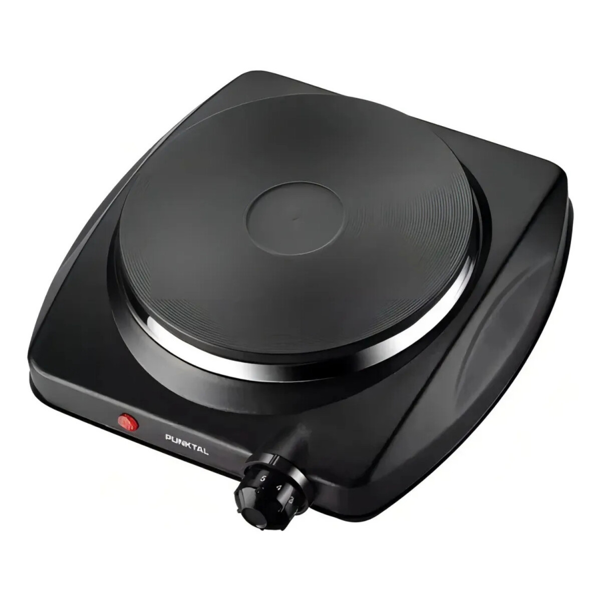 Anafe Eléctrico Punktal 1 Disco 1500w Con Termostato Negro 