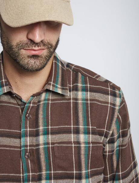 Camisa franela marron