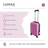 Valija Carry-on de mano Rígidas Con Organizadores Rosa