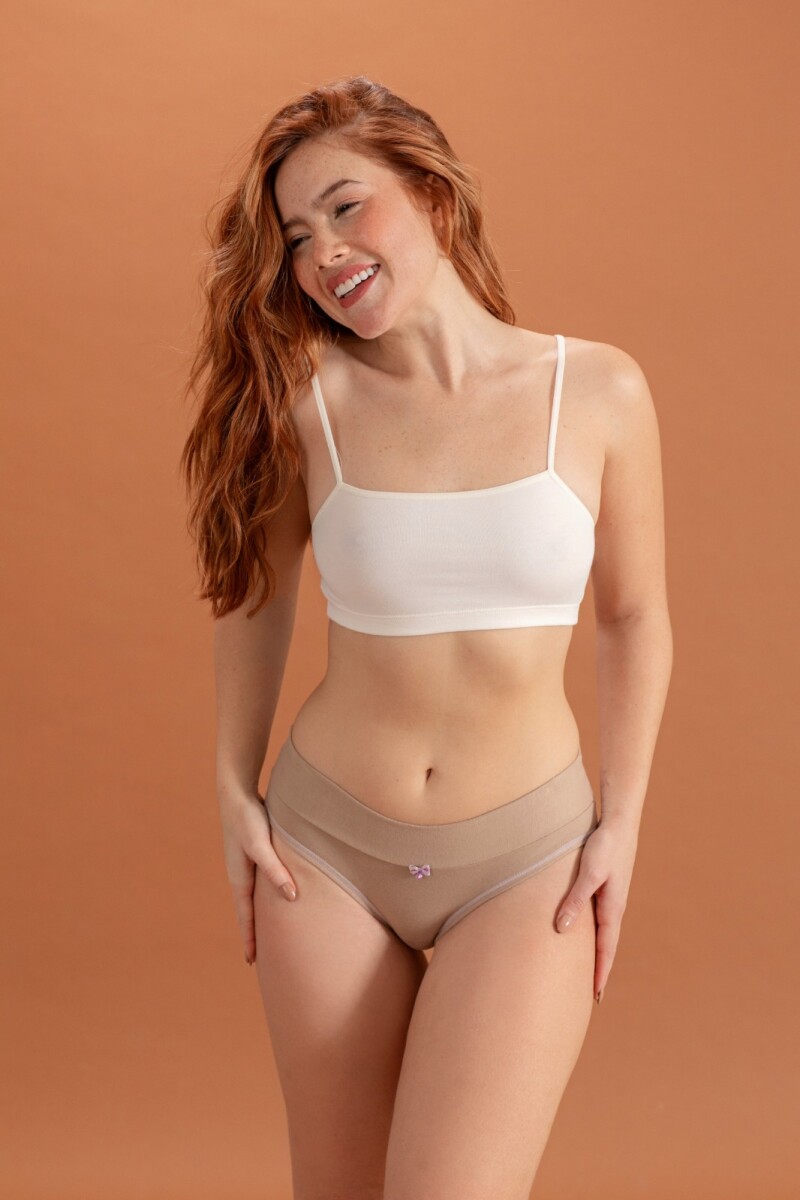 Bombacha de Algodnn y Lycra con Pretina Avellana
