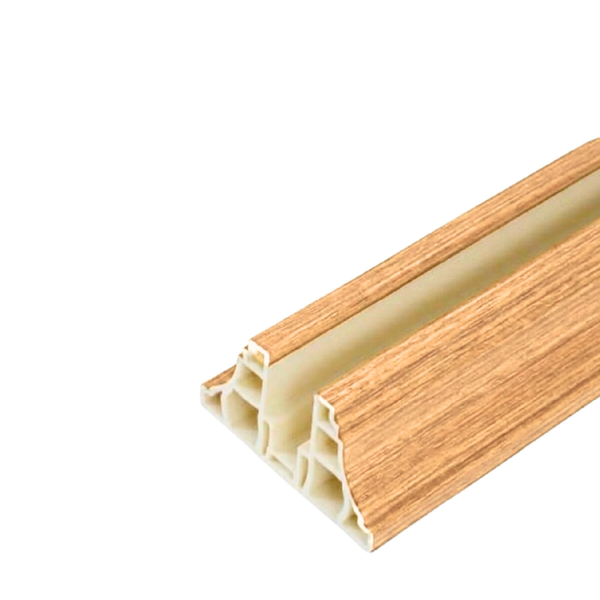 Riel P/ Panel Separador Ambientes Símil Madera 300 x 8,5 Cm - Marrón 1 