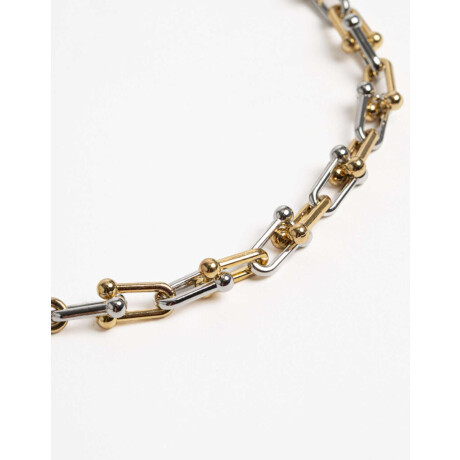 Collar Corto Metal Biplating Dorado