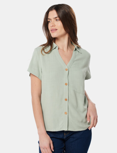 CAMISA DE LINO Verde