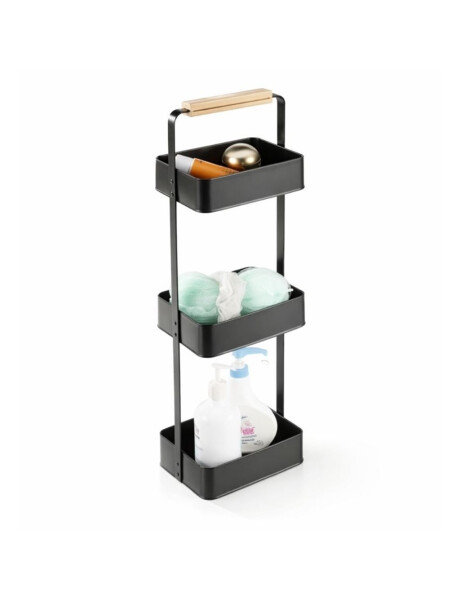 ESTANTERIA 3NIVELES NEGRO MATE Y BAMBU 22X15X71H ESTANTERIA 3NIVELES NEGRO MATE Y BAMBU 22X15X71H