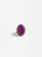 Anillo Maxi Con Piedra violeta