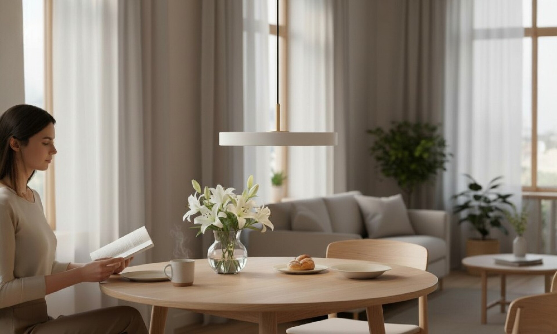 Luminaria Minimalista Colgante Sapi P30d Blanca 