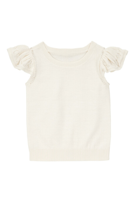 Buzo de punto, manga corta, crema Buzo de punto, manga corta, crema