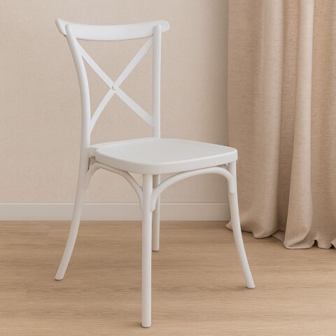 Silla Estilo Nórdico Katrina Para Comedor o Jardín - Blanco Silla Estilo Nórdico Katrina Para Comedor o Jardín - Blanco