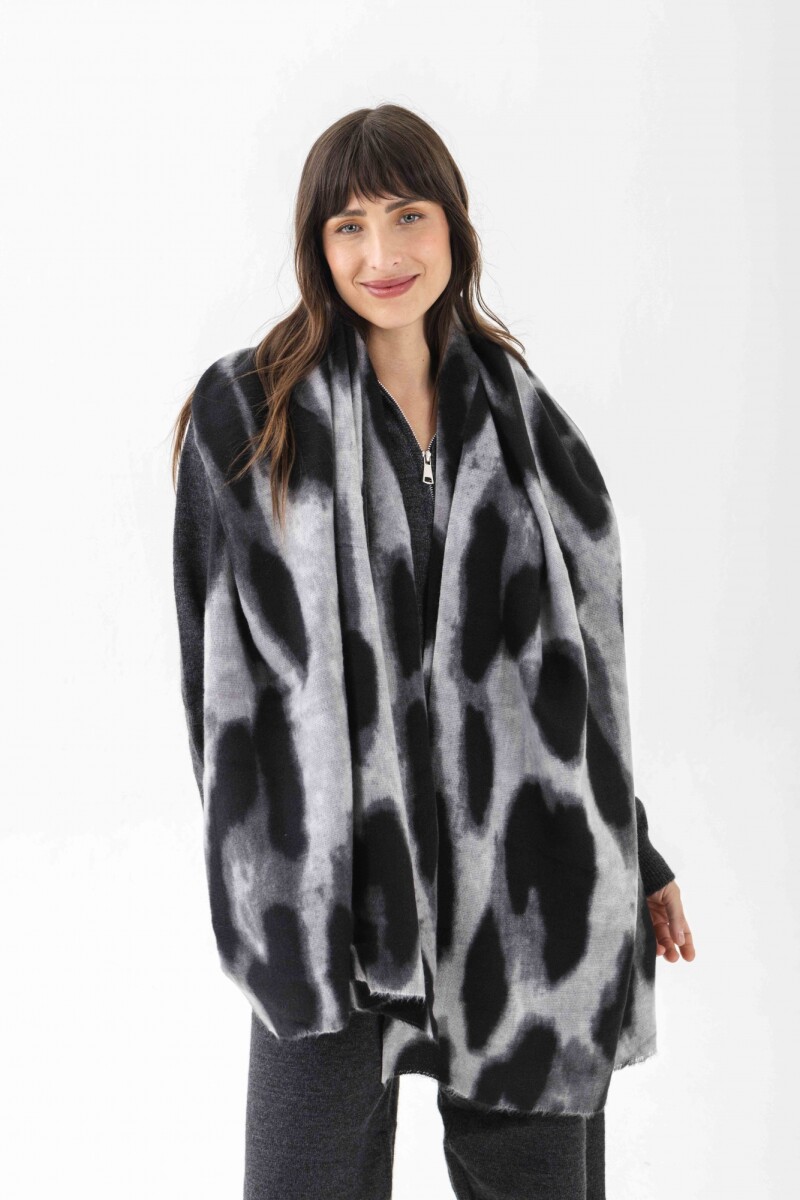 Bufanda Leo Print - Gris 