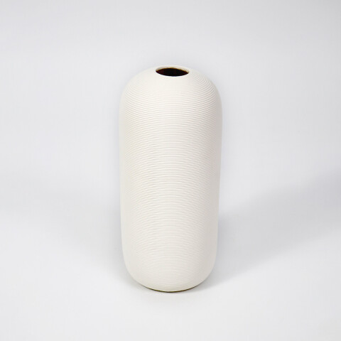 FLORERO CERAMICA BLANCO 3.5X25X10.5CM Unica