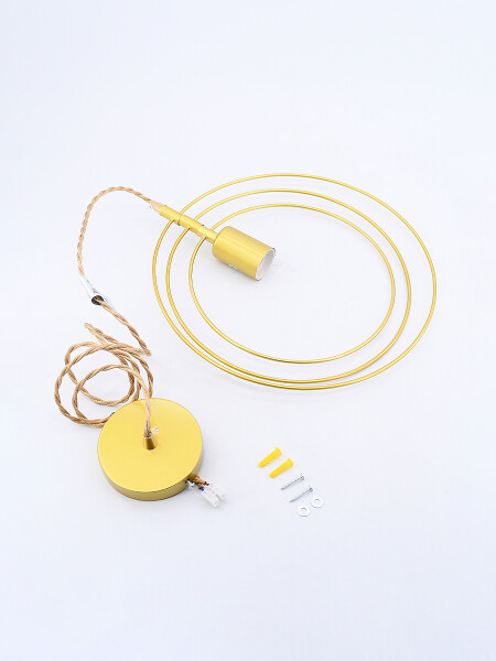 LÁMPARA DE TECHO AROS DORADO