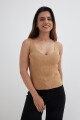 Top tejido KHAKI