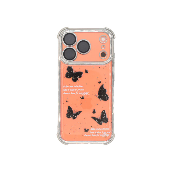 Protector para iPhone 17 Pro transparente diseño mariposas Protector Para Iphone 17 Pro Transparente Diseño Mariposas
