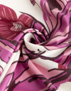 Pañuelos Raso Flores Pañuelo De Raso Con Estampa Floral Tipo Jungla - Combinacion Multicolor