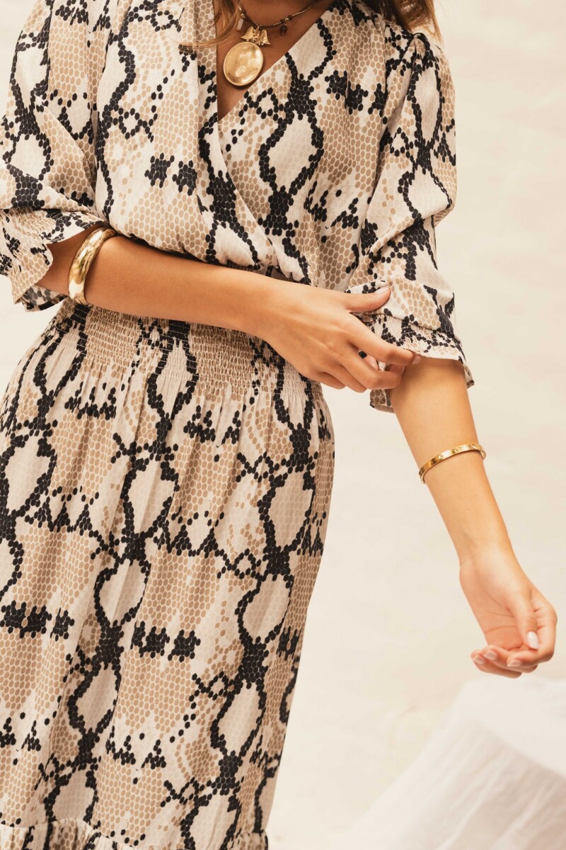 VESTIDO VALENTINA MAXI GOLD NATURAL SNAKE VESTIDO VALENTINA MAXI GOLD NATURAL SNAKE