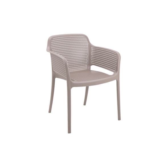 Silla apilable gamuza "GABRIELA" con posabrazos -TRAMONTINA TD0667
