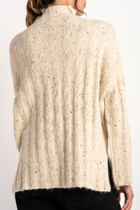 Polera Texturada Bouttonne Beige Melange