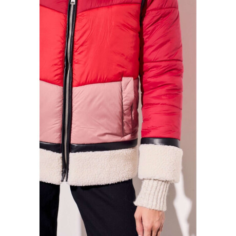 Campera Capitoneada Combinada Rojo