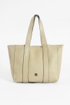 Shopper con pespuntes verde musgo