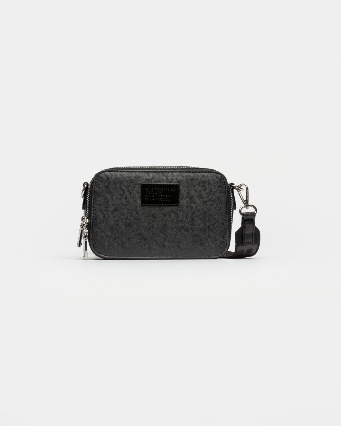 Mini bag New Penny en efecto cuero Negro
