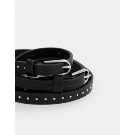 Cinturón Doble Tachas Negro