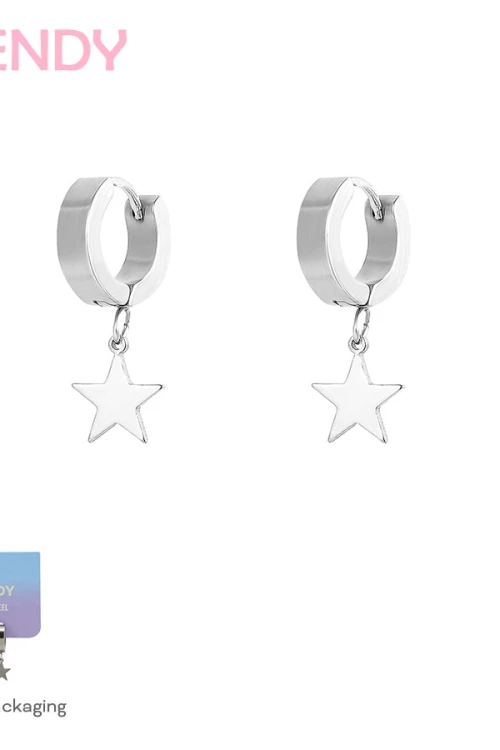 Aro con estrella Plateado
