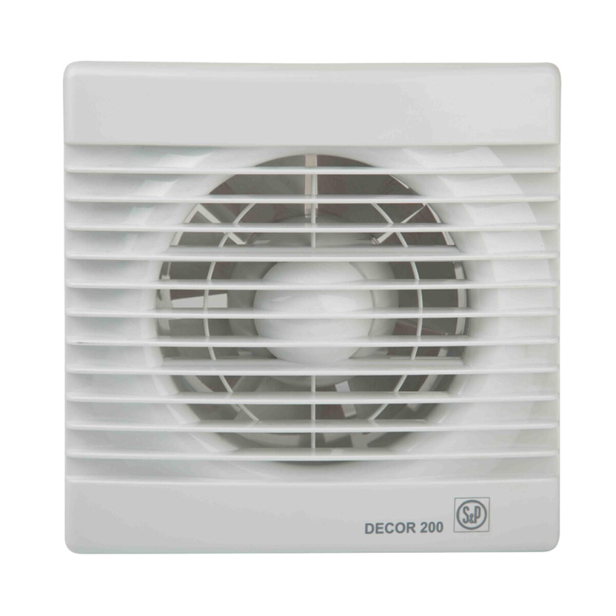 EXTRACTOR PARA BAÑO VIDRIO PARED DECOR 200C 180M3/H 125MM COMPUERTA SOLER & PALAU ++ - N/a 