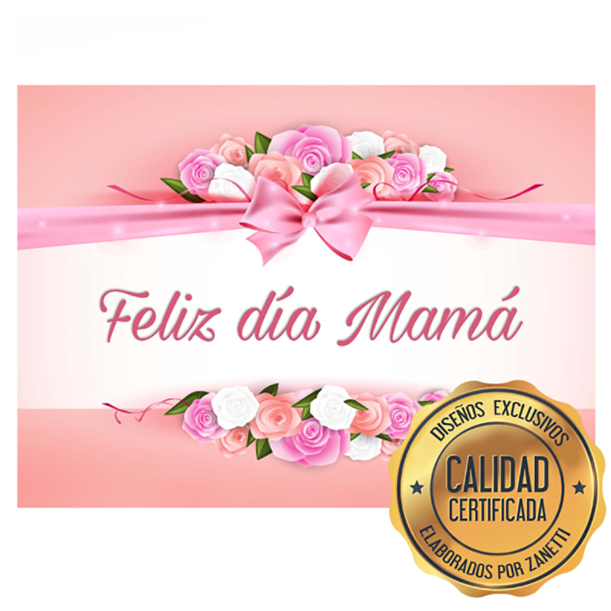 Lámina Feliz Día Mamá - Moño Rect. 