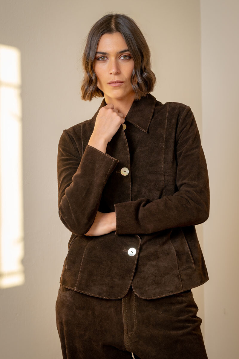 Blazer cloe Chocolate gamuza