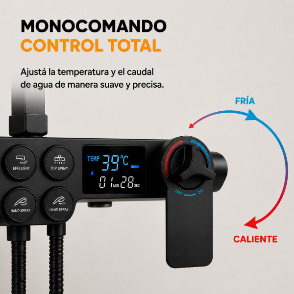 Duchero Barral Exterior Monocomando Baño Display Temperatura Duchero Barral Exterior Monocomando Baño Display Temperatura