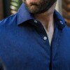 Camisa de lino Azul Marino