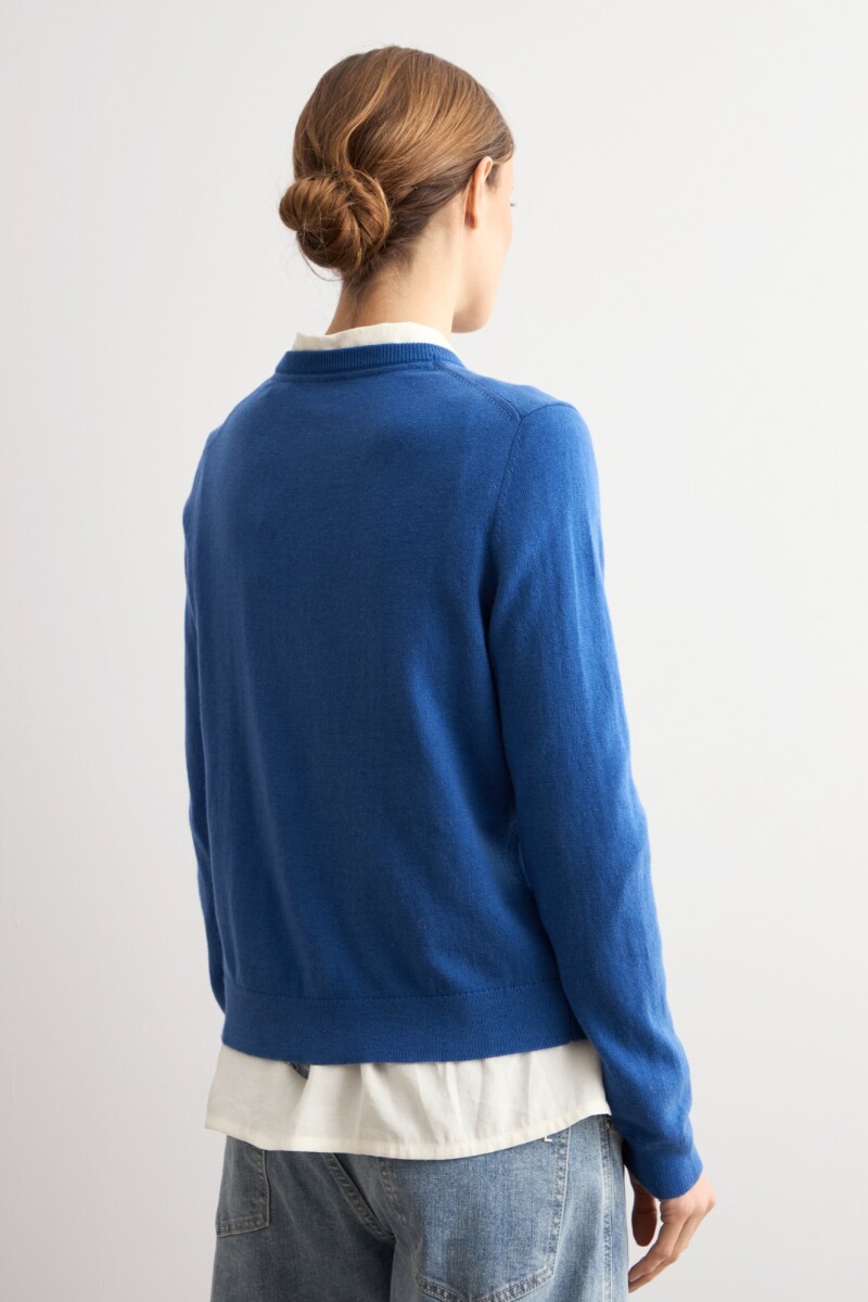Sweater clásico cobalto