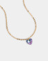 Cadena Corta con Dije Strass Corazón Cadena Con Dije De Corazón - Dorado