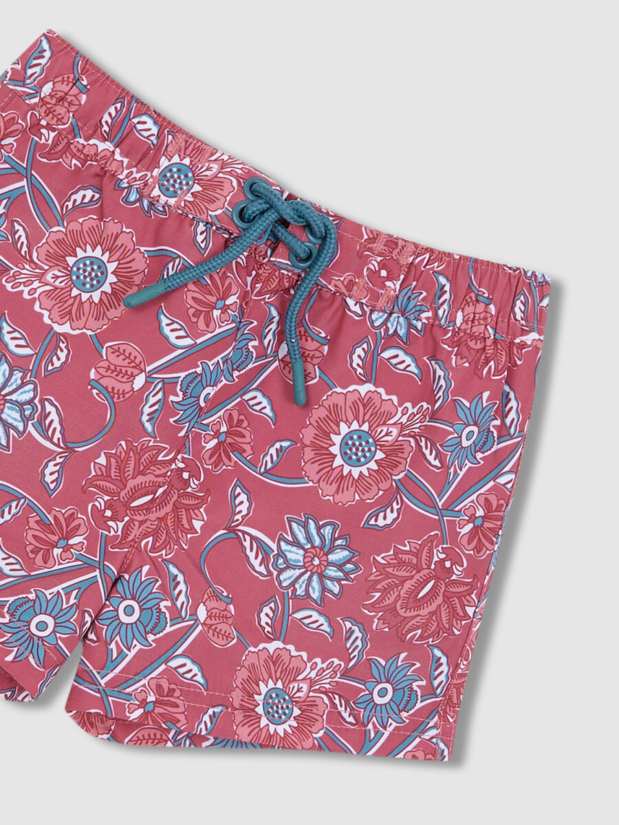 Bañador Estampado Flores Gris