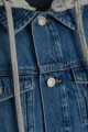 CHAQUETA JEAN DOBLE TEXTURA Blue Denim