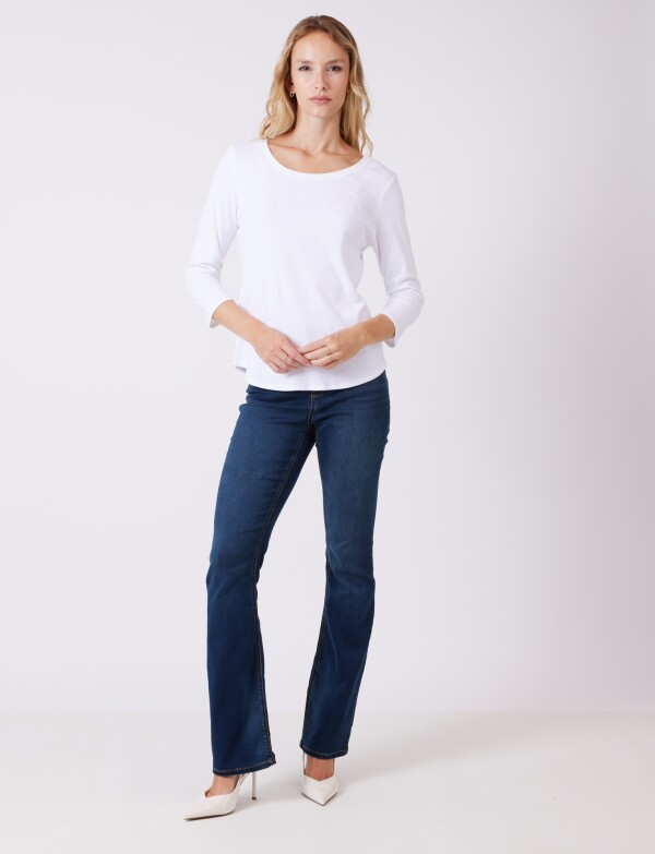 Remera Algodon Basica BLANCO