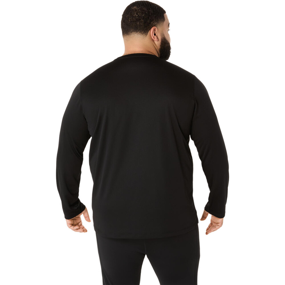 Polo Running Asics Silver LS Top Hombre Performance Black