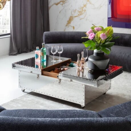 MESA DE CENTRO BAR VEGAS Plateado - -