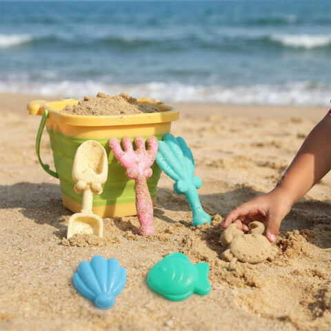 Set x7 Playero de Balde Plegable, Palas y Moldes U