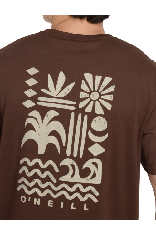 Remera O'Neill Glyphs Café Remera O'Neill Glyphs Café