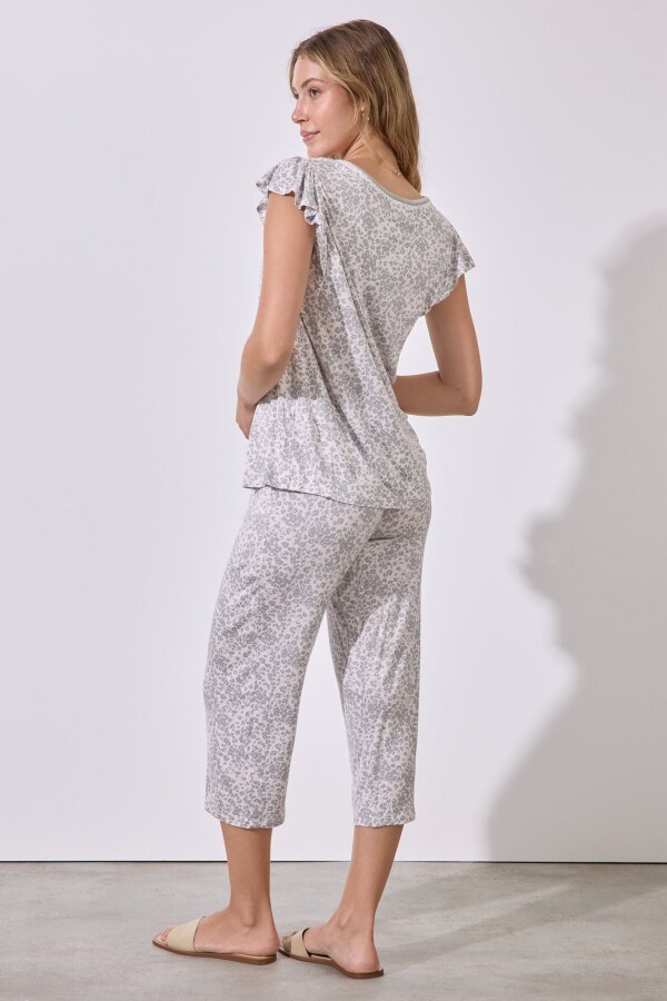 Set Remera & Capri MULTI/GRIS