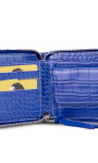 BILLETERA CANDELA CROCO AZUL ROYAL