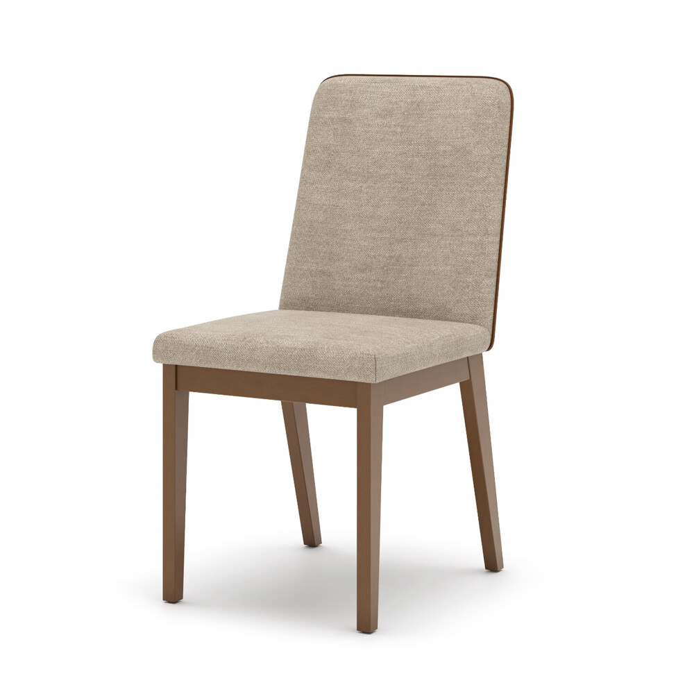 SILLA TAPIZADA PACK X2 CARAMELO LINO