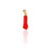 Dije Puño Higa-Oro bajo-Resina roja-CP8584 Sinpiedra