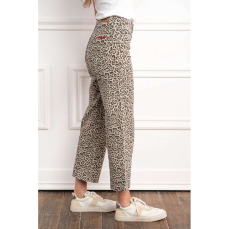 Jean Wide Leg Animal Print Animal Print