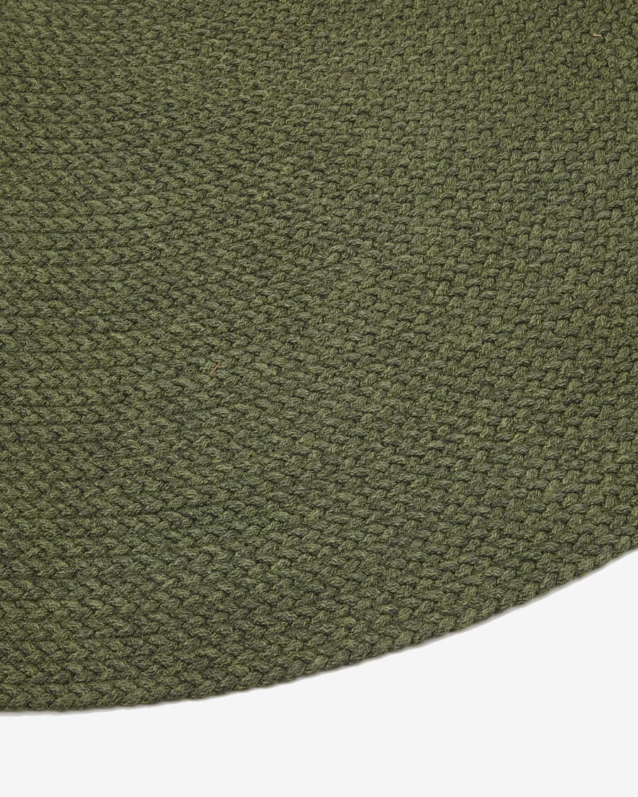 Alfombra Despas en fibras sintéticas beige Ø150 cm verde Ø150 cm