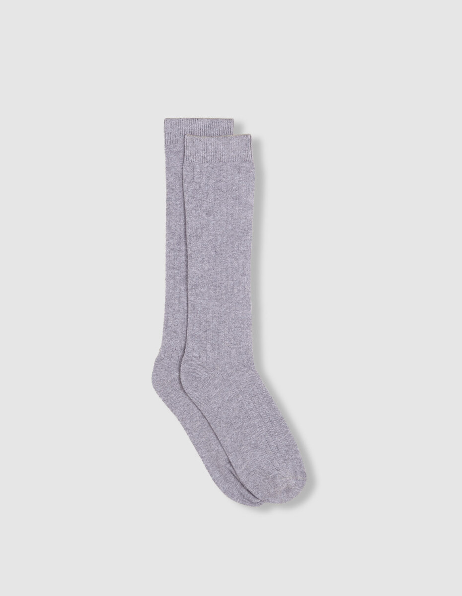 Calcetin Liso - Gris 