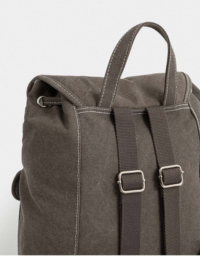 Mochilas Urbanas Mochila Canvas Gris - Gris Oscuro